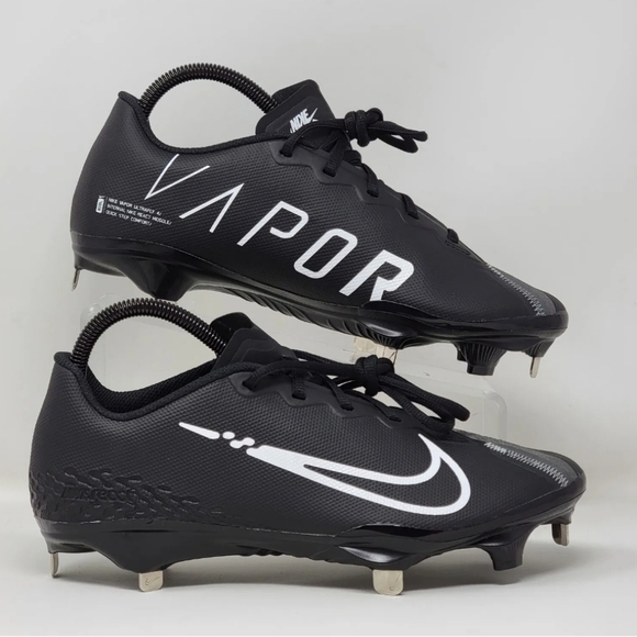 Nike React Vapor Ultrafly Elite 4 Black Baseball Cleats DA0701-001 Men Sz 8 New - Picture 1 of 10